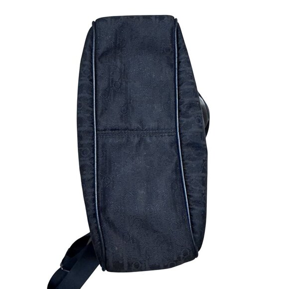 Christian Dior Vintage Lovely Trotter Monogram Canvas Shoulder Bag Black Silver - Picture 10 of 12